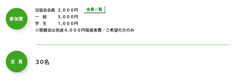 参加費・定員