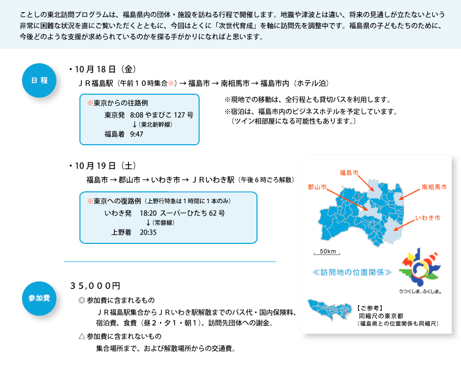日程と参加費