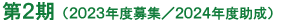 第2期（2023年度募集/2024年度助成）