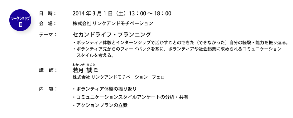 ワークショップⅡ